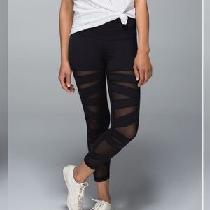Lululemon High Times Crop *Tech Mesh Black size 6